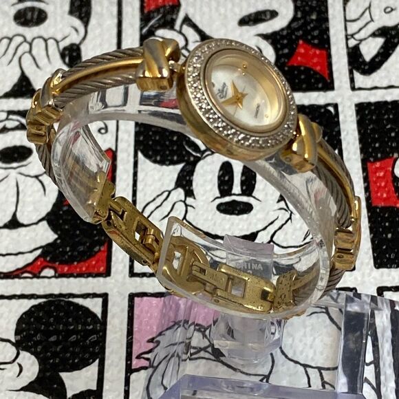 Vintage Disney Time Works Diamond Accented Bezel Mickey Mouse Icon Watch main image 7